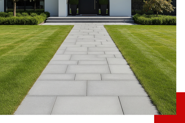 paver walkway up to home