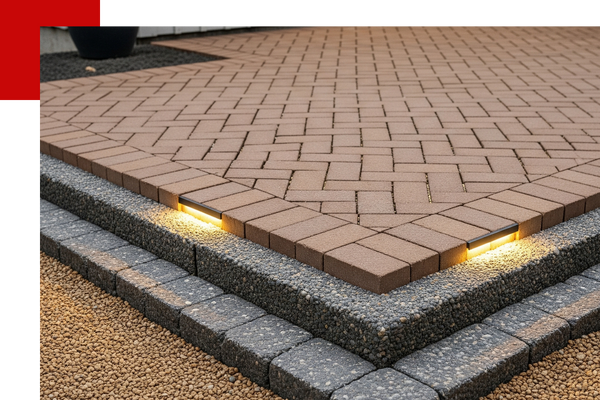 patio paver close up